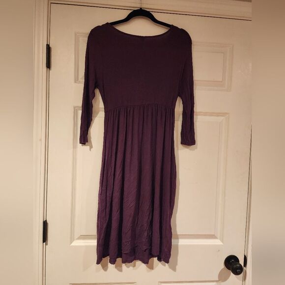 Michael Stars stretchy purple midi dress with pockets Size 2 - Picture 4 of 4